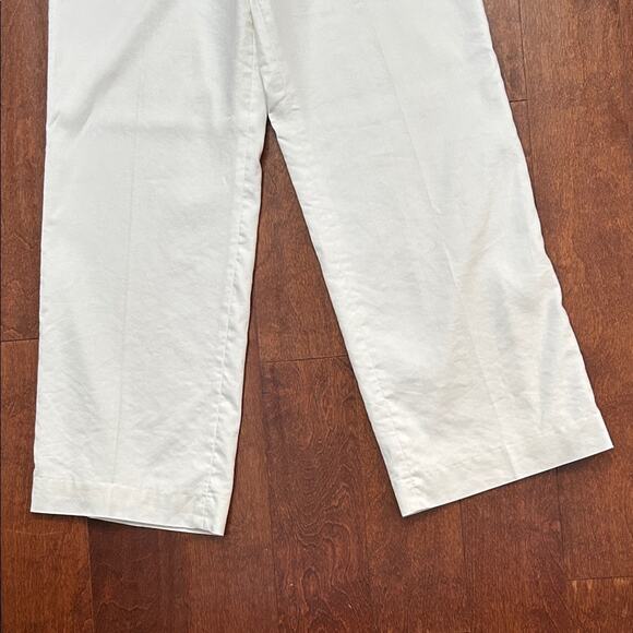 Coldwater Creek Women’s White Linen Blend Wide Leg Pants, Size 12 - Picture 6 of 13